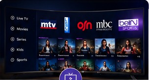 Premium IPTV channels on screen